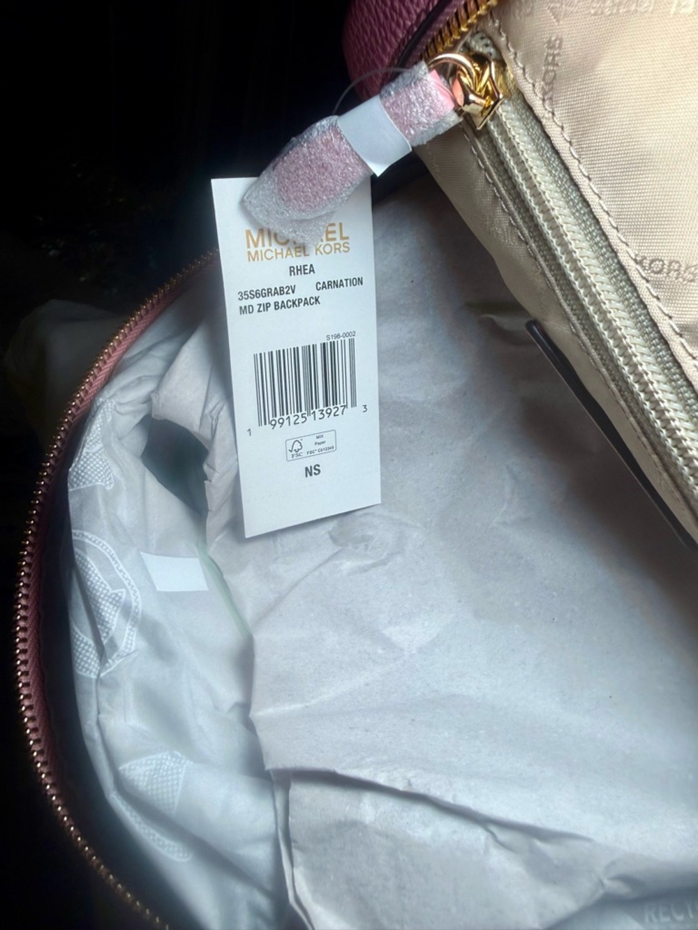 Michael Kors Pink Gradient Logo Tote, Backpack & Wristlet Set - Picture 11 of 16